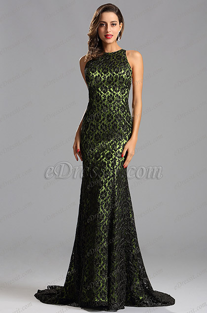 army green gown