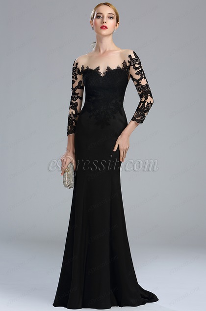 long sleeve long gown
